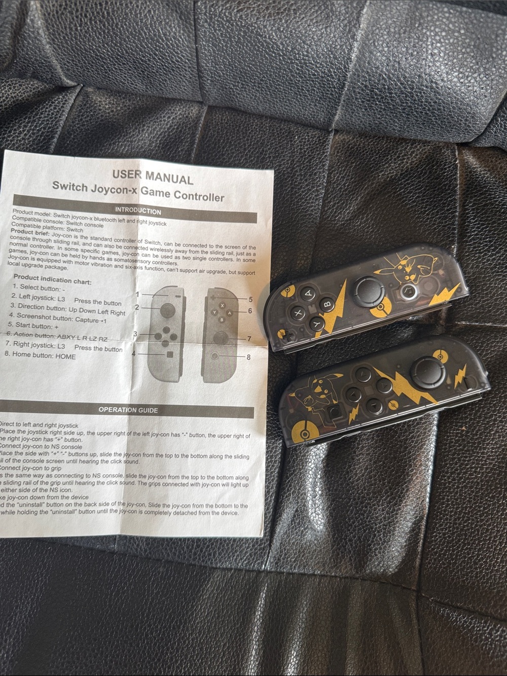 Black Decorative Game Controller Joy-Con Pair for Switch - Unbranded. Brand new